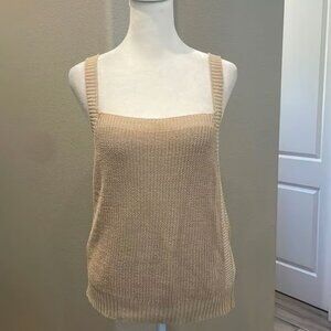 MANGO Basic Knitted Tank Top Size Small